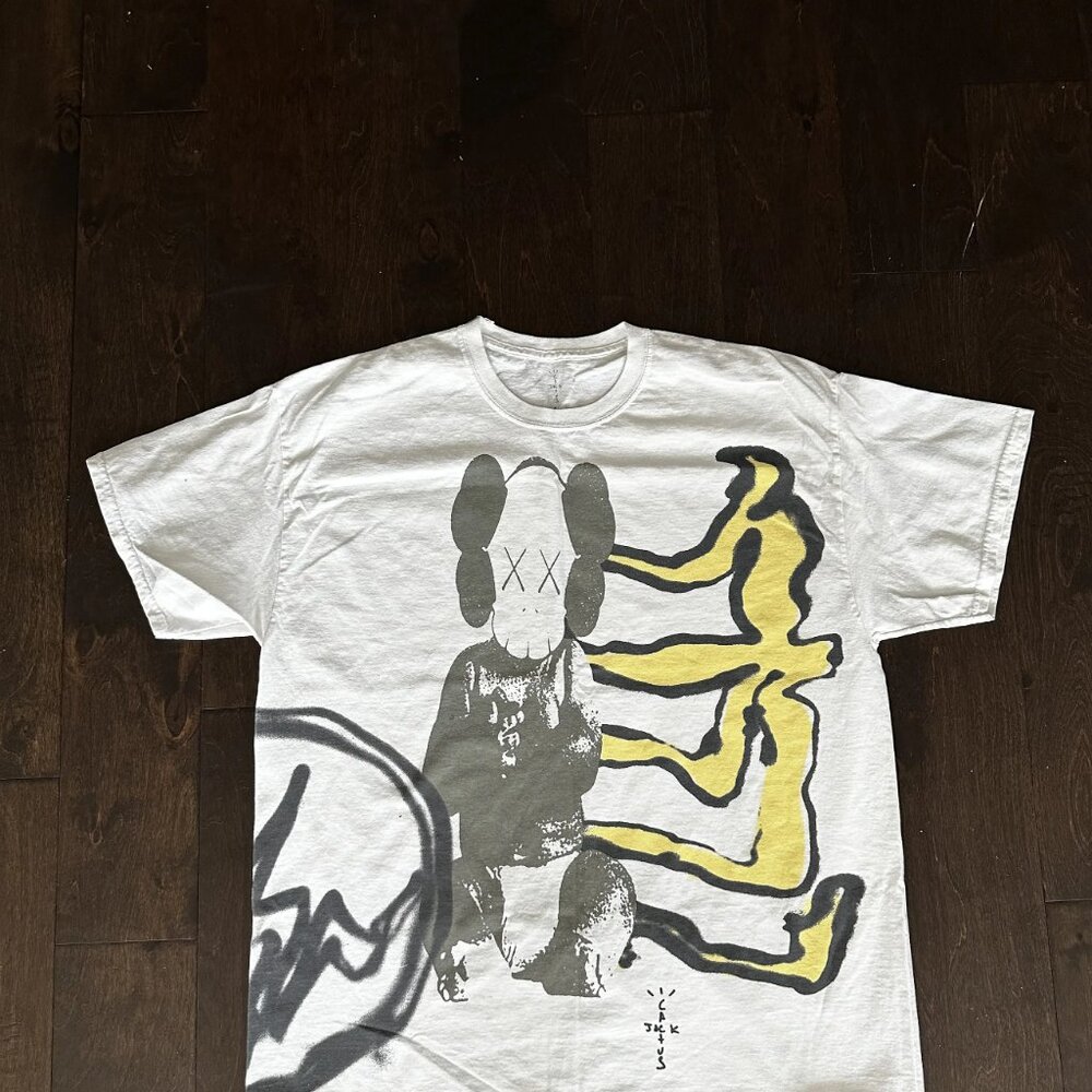 Travis Scott x KAWS For Fragment Tee 'Vintage Wash'